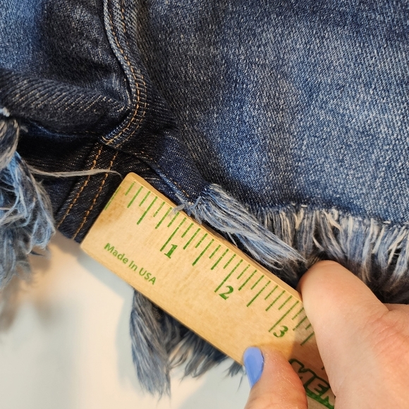 Frame Denim Le CutOff Micro Shred Shorts Fray Fringe Hem Bohemian Denim Short 28 - Picture 11 of 11